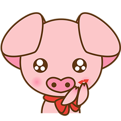 キュートなピンクの子豚トゥトゥ