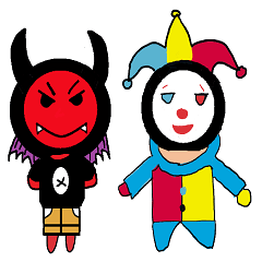 Clown with Little Devil