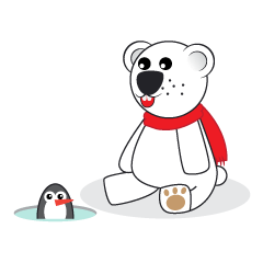 Polar Bear – Funny Sticker Set – (EN)