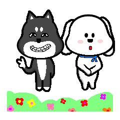 QQ dog and dog blankly