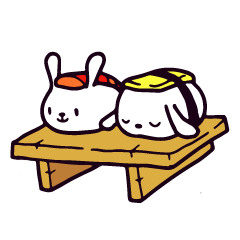 Lazy Sushi Bunny and Rabbit Friends
