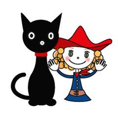 黒猫と女の子
