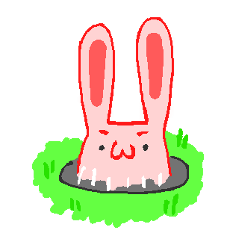 手描きウサギ
