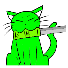 緑ネコ