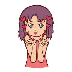 Cute Anime Girl: sticker your friends