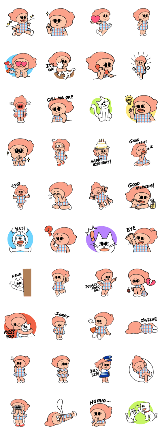 Lili and her friends. sticker