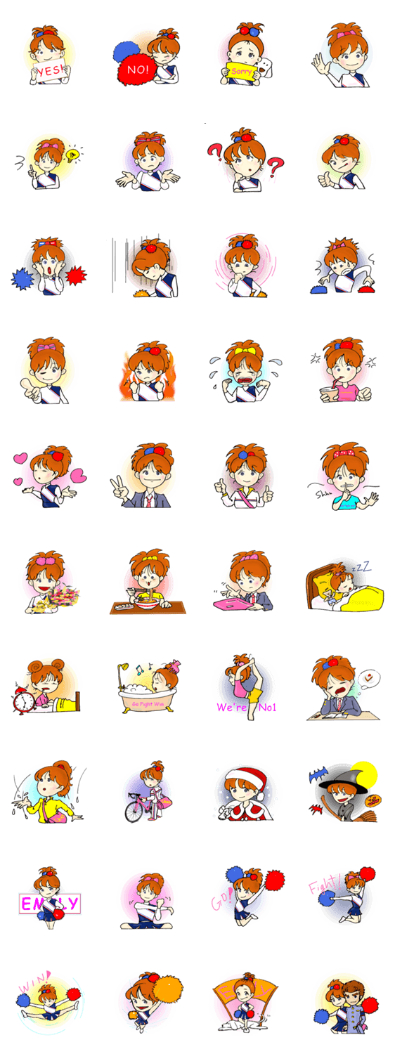 Emily is a cheerleader