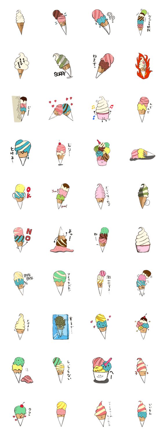 アイスクリームとソフトクリームの日常