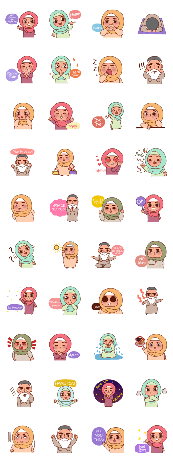 Muslim Stickers for daily use