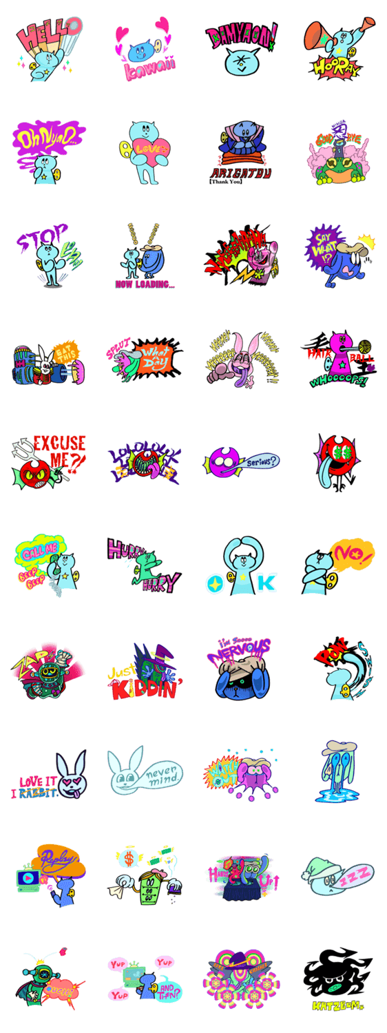 ネジネコスタンプ　(英語版)