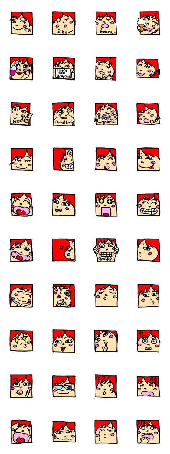 Square face stamp（スミ子さん）