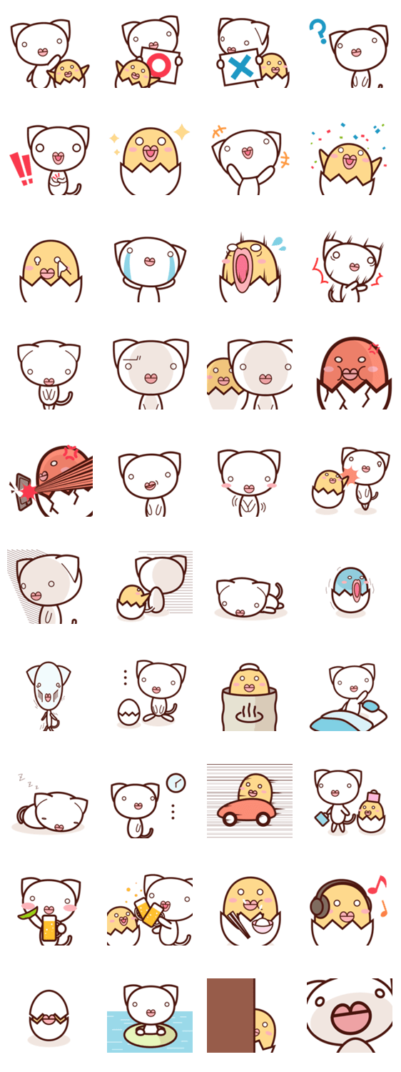 しろねこビル と ひよこのリップ