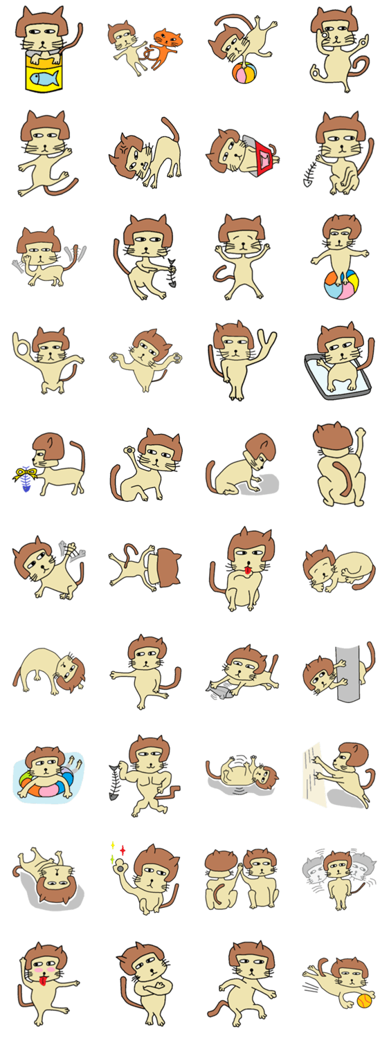 おかっぱ頭の猫