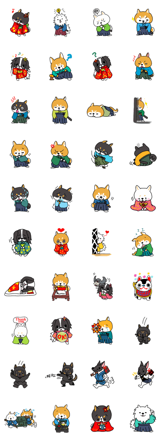 日本犬スタンプ