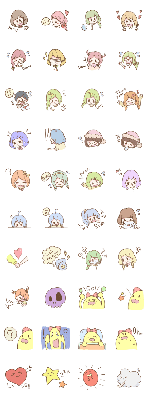 ぱすてるスタンプ