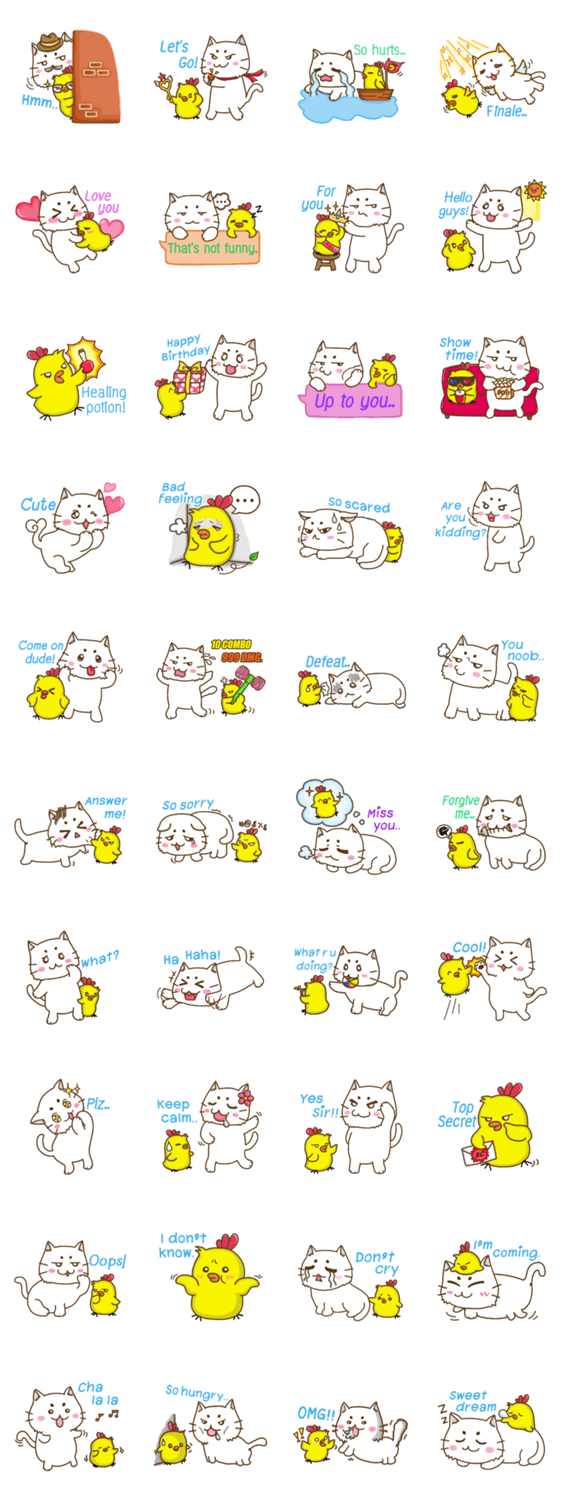 Chicky and White cat (Eng. Version)