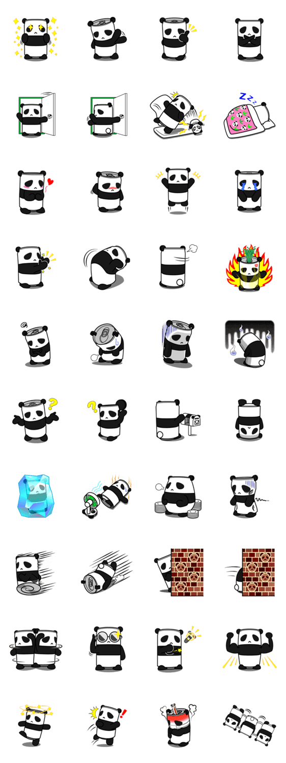 CANDA(缶のパンダ）スタンプ 1st