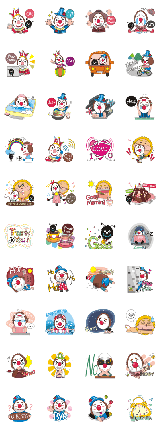 ピエロとサーカスの生活の中で幸せ。