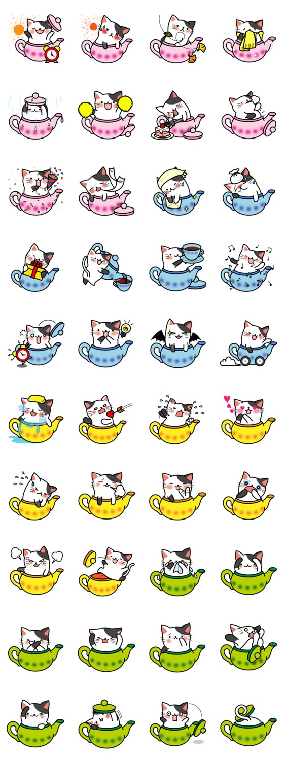 Teapot cat-BUCHI-(ティーポットぶちねこ)