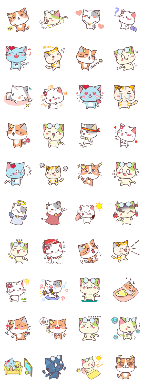 Kitty Garden Stickers 2