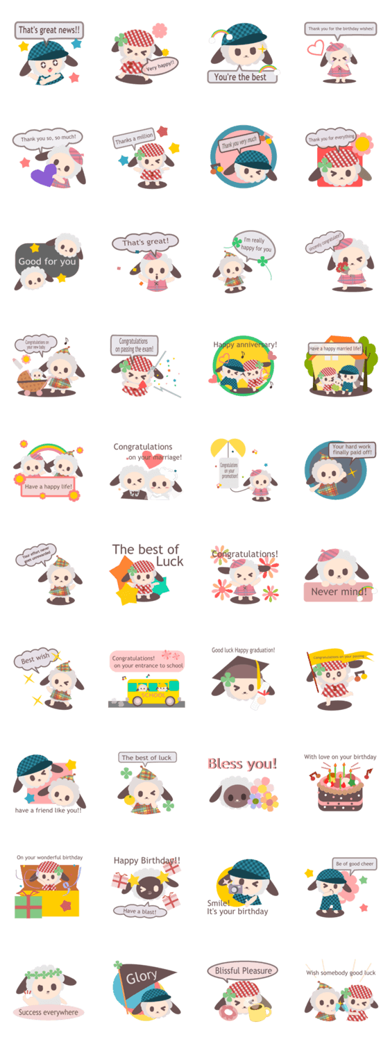 [Checkle★Sheep-n]Stickers for Gift☆