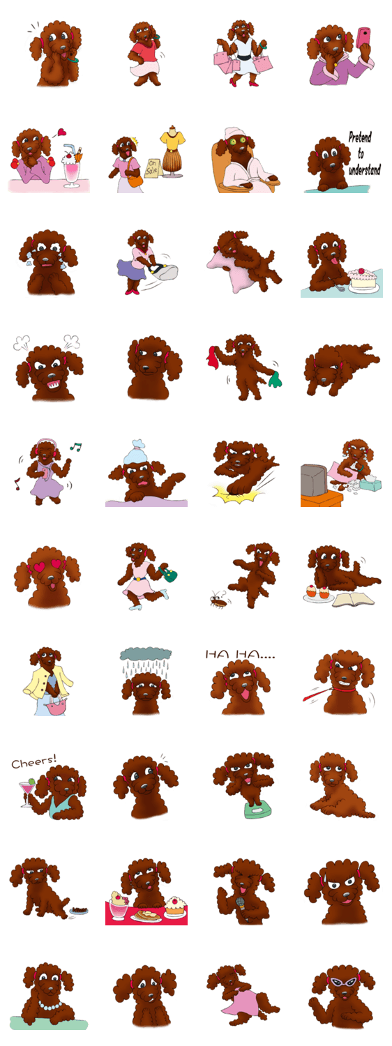 Red Poodle Lady
