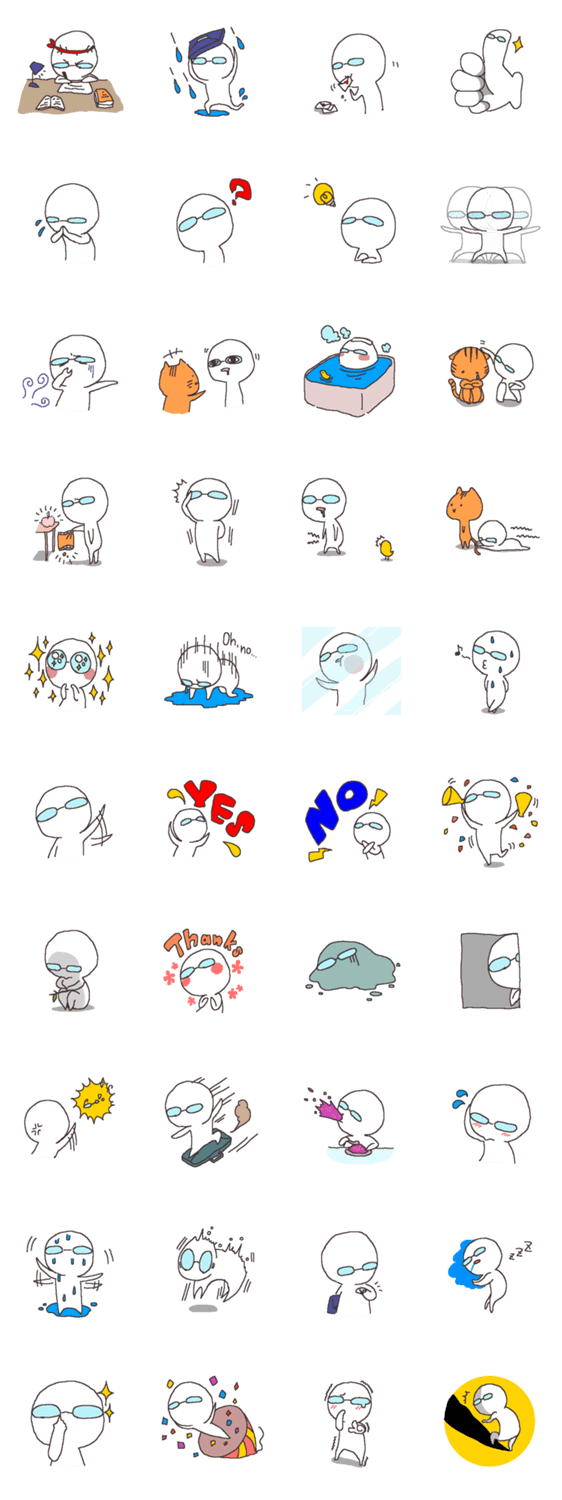 メガネのあなたにそっくりなスタンプ