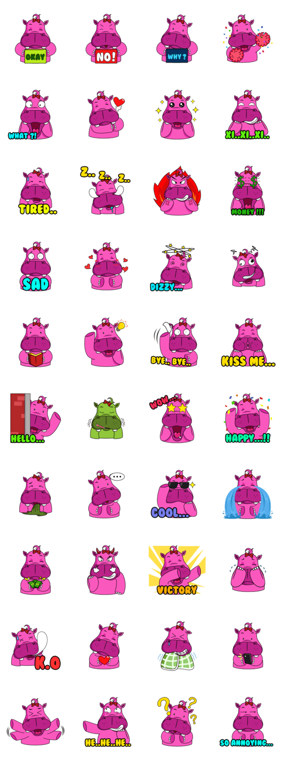 Pinky Hippo – too cute – (EN)