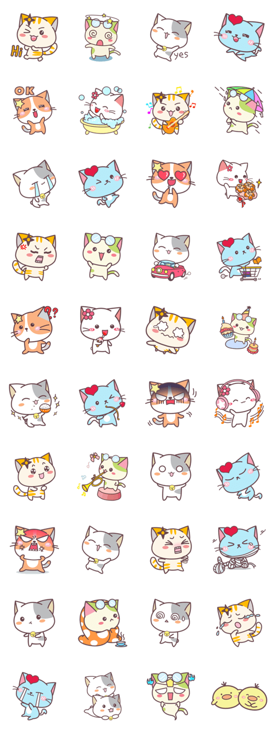 Kitty Garden Stickers 3