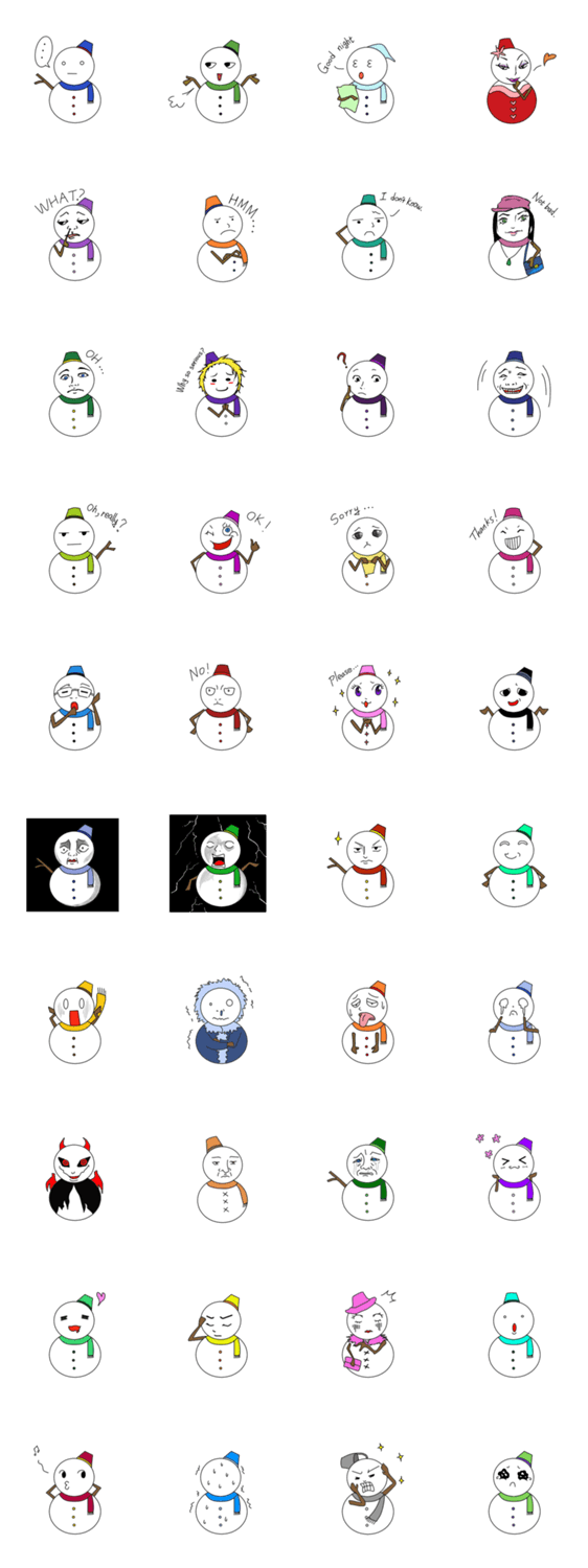 Funny snowman 01