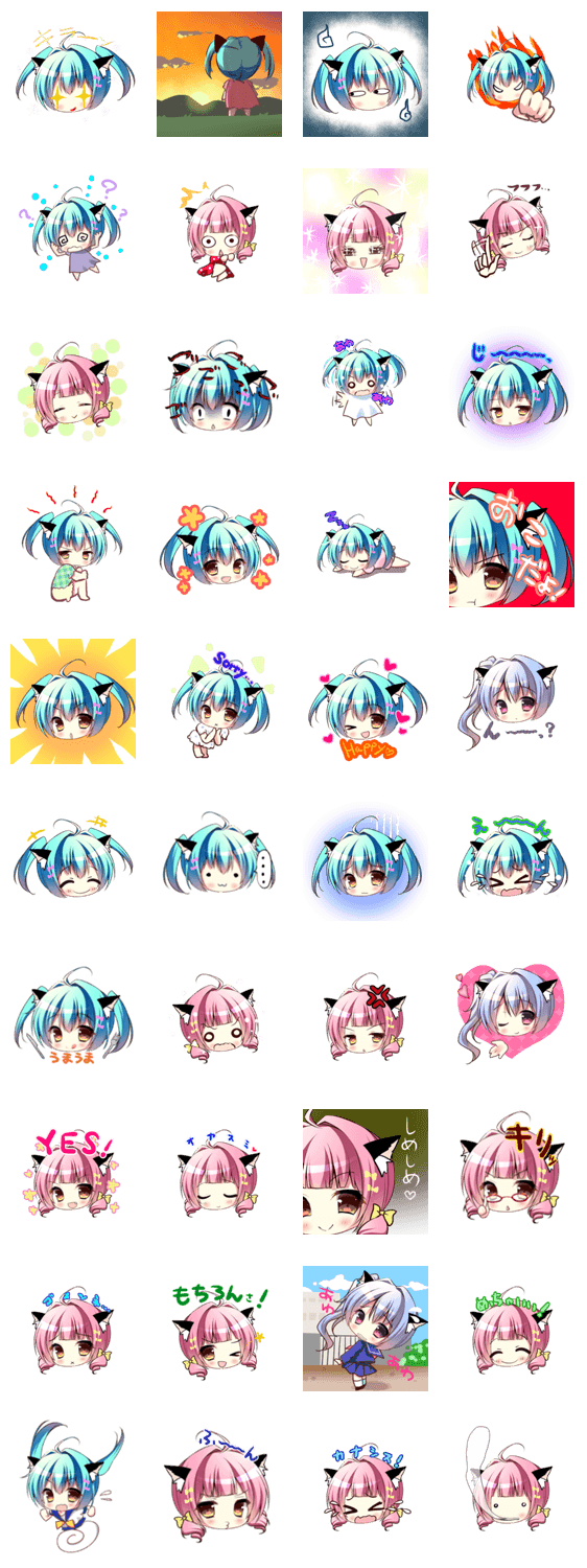 ネコミミスタンプ