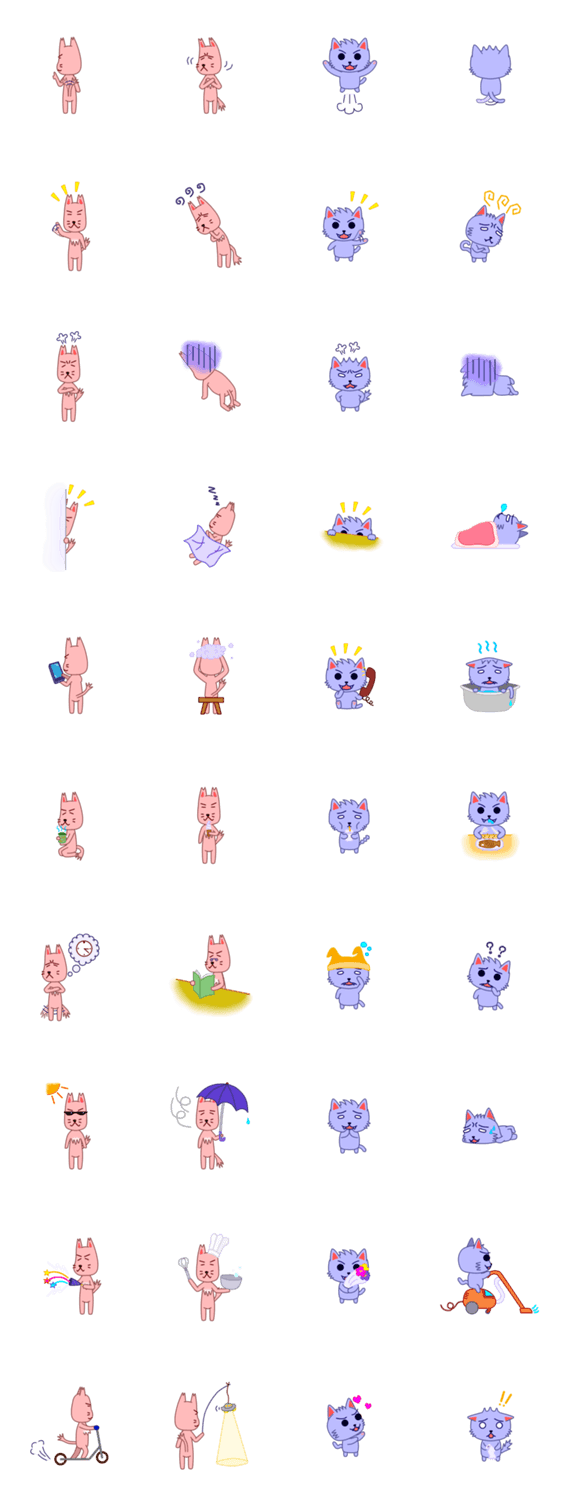 ほっそりわんことまるまるにゃんこ