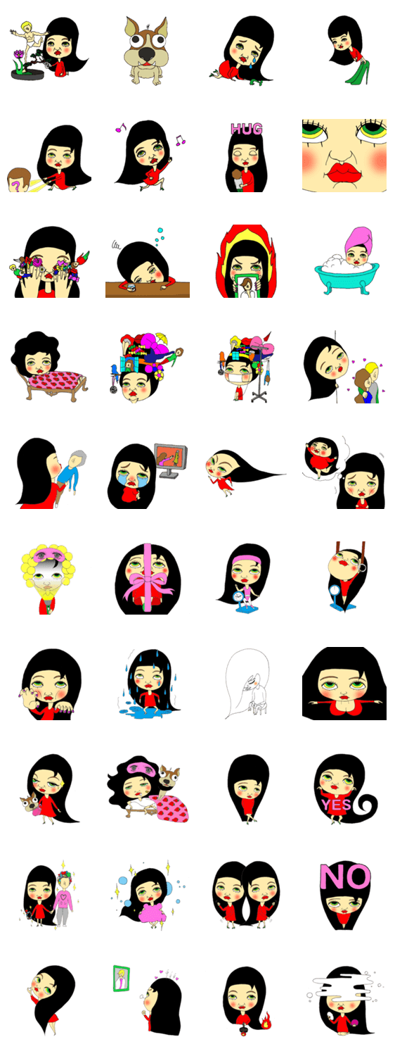 えりまきの女子力スタンプ