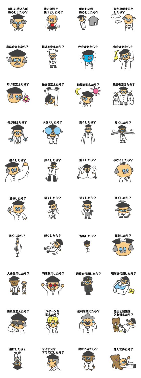 発想を支援するスタンプ