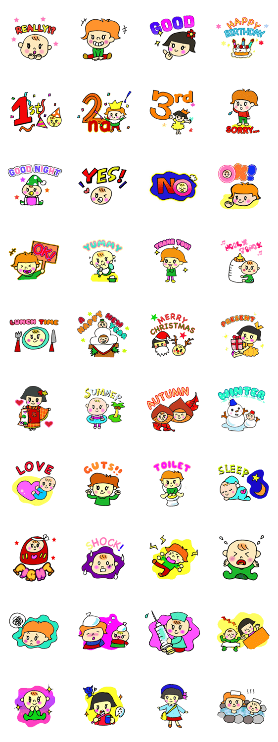 1.2.3baby!子育てママの赤ちゃんスタンプ