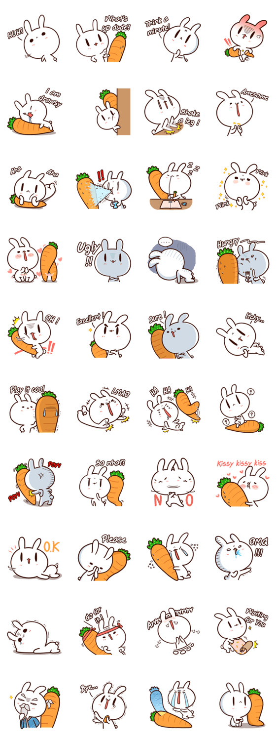 Moose the rabbit & Babe Carrot (English)