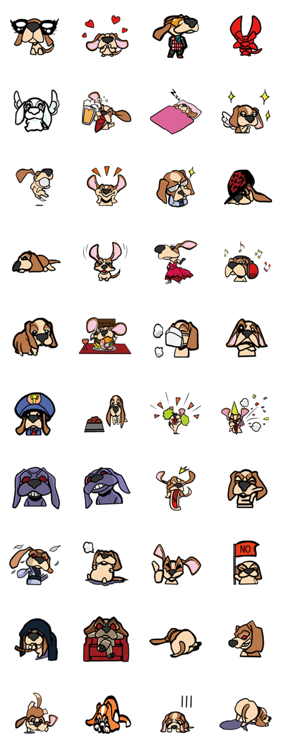 動物キャラクタースタンプ