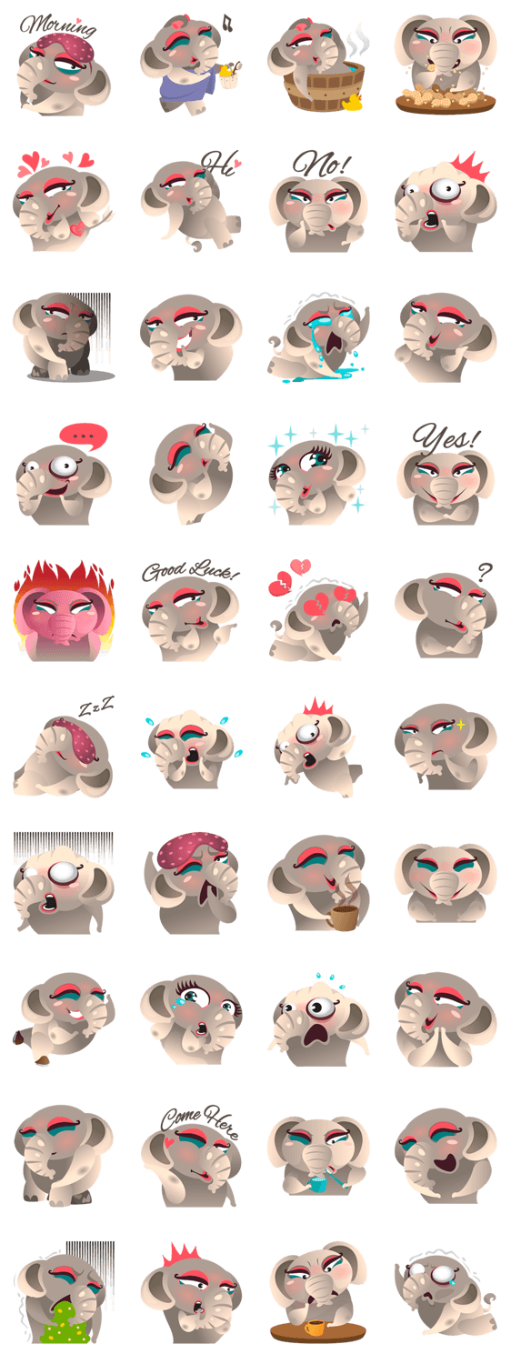 愉快でかわいいゾウのダンビー