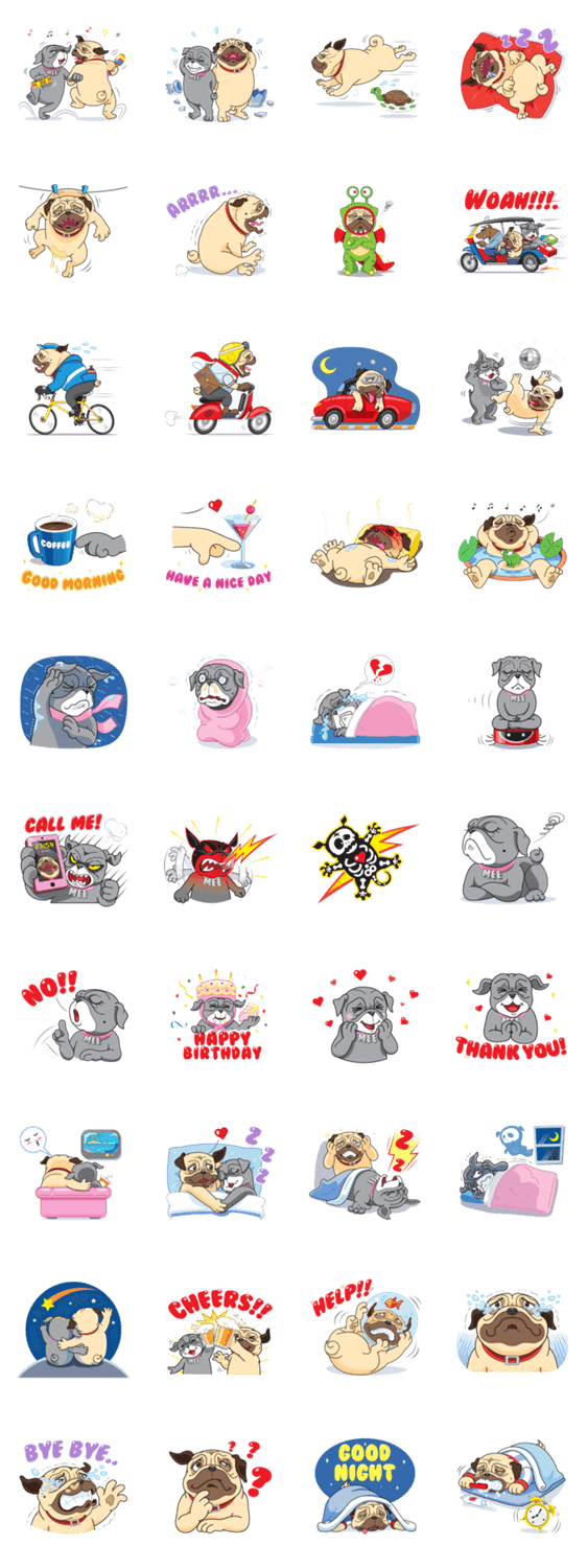 "Moo" & "Mee" : 2Pugs