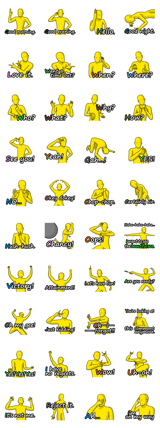 黄色男のパフォーマンス（英語）