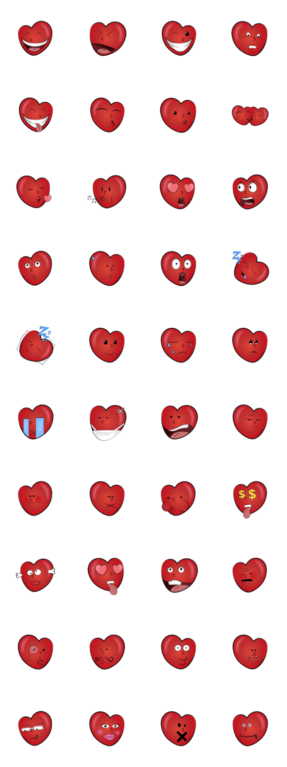the little red hearts
