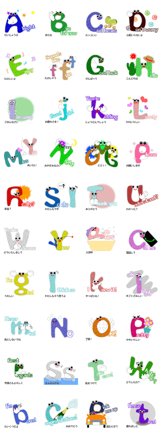 おしゃべりなアルファベット