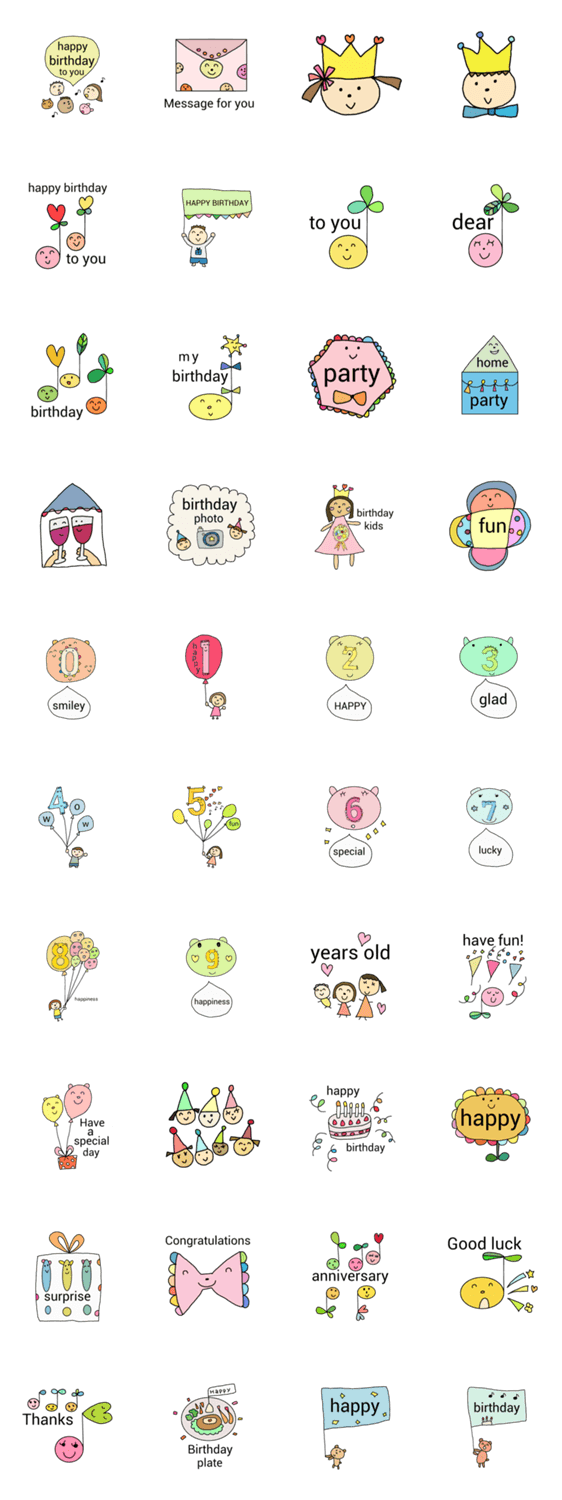 たんじょうびおめでとう＆数字