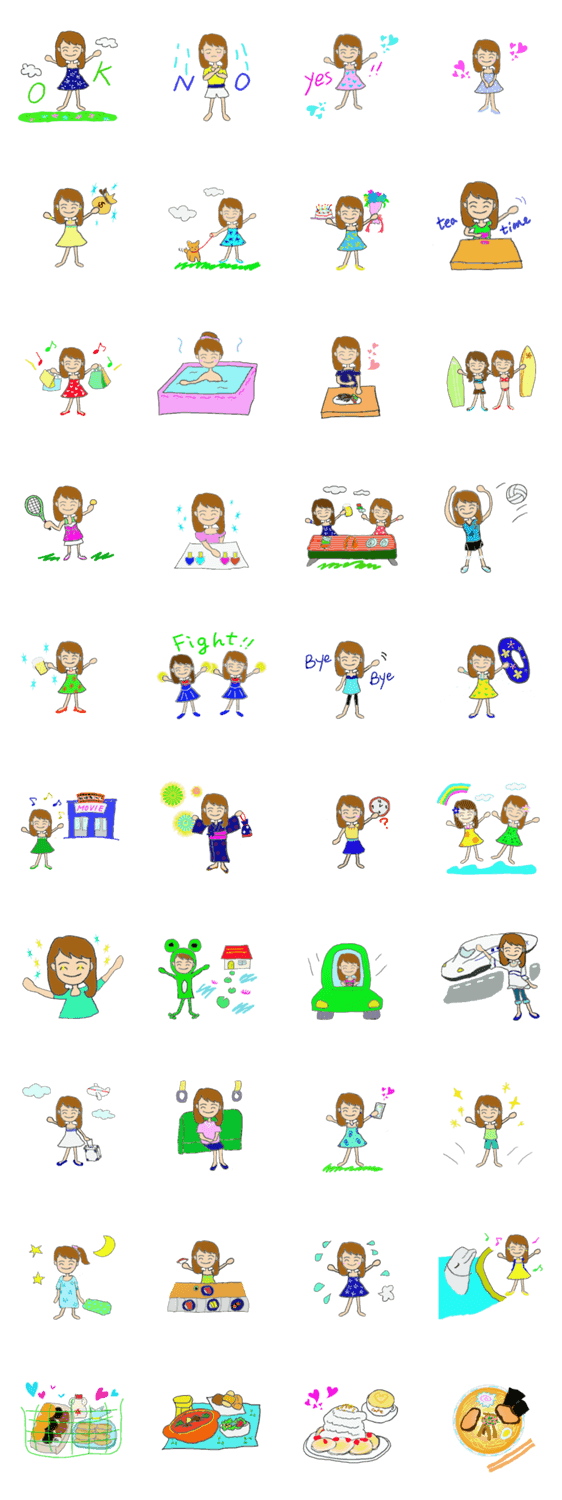 ばたみっちゃんのハッピースタンプ