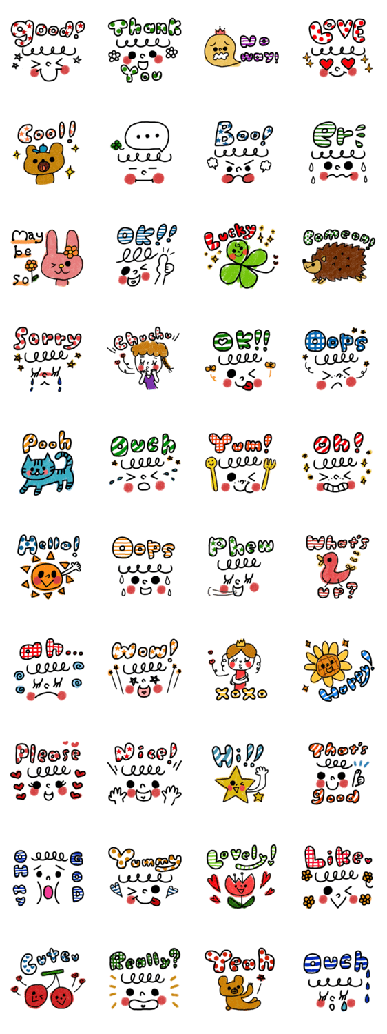 手書き♪顔文字スタンプ