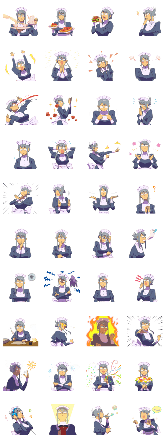 メガネメイドさんスタンプ